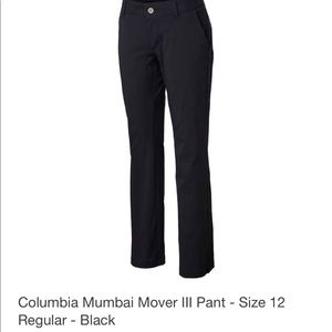 Columbia Mumbai Mover Pants III NWT size 12 black